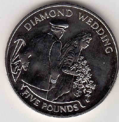 Beschrijving: 5 Pond DIAMOND WEDDING WESTMINSTER ABBEY